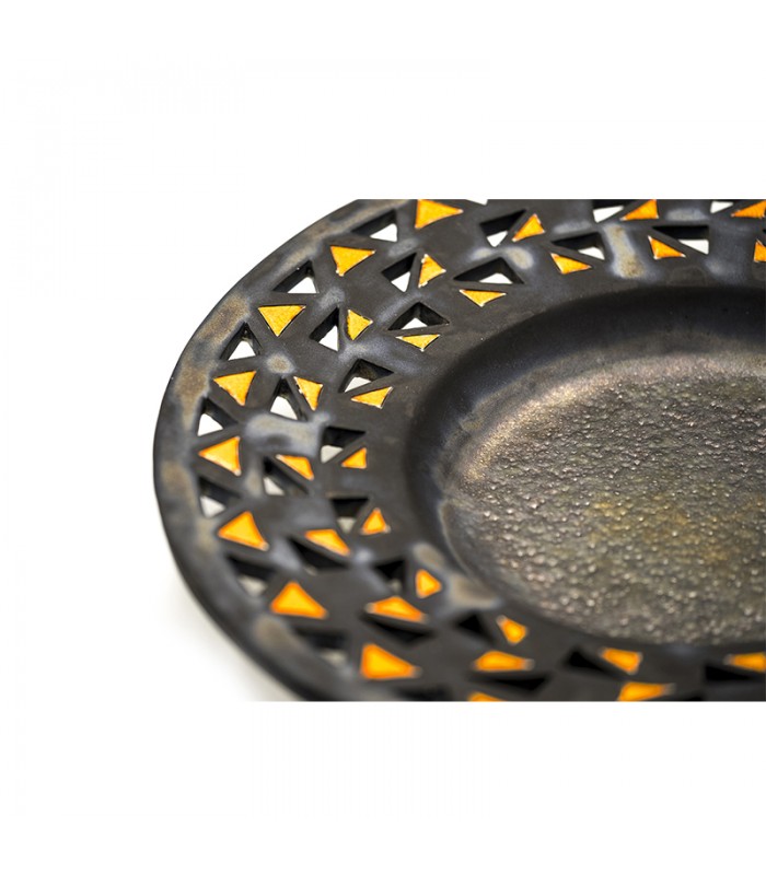 Hand geschnitzt einzigartige Keramik Platte