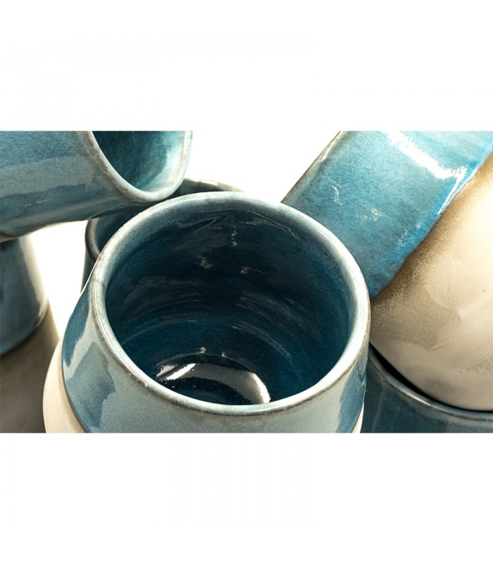 Türkis Rad geworfen einfache Keramik Tassen