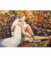 The ballet dancer - Art by Zarinèe, oil on canvas, 70x50cm