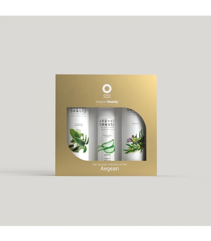 Aegean Beauty "Men's Care Kit" & Geschenk Feuchtigkeitscreme 100% Bio-Aloe-Vera
