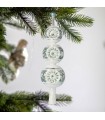 Weihnachtsbaumnadel - weiß mit Stechpalme