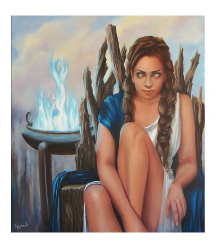 Pythia The Oracle by Angeliki, 90x80cm, oil on canvas. EUR 2400