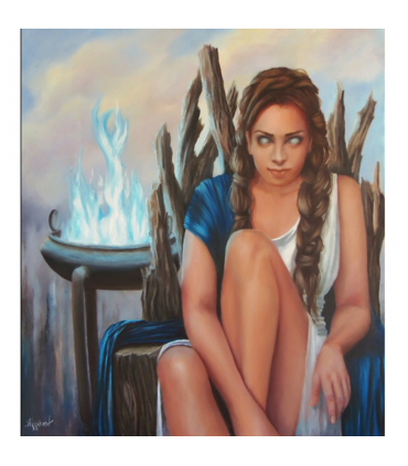 Pythia The Oracle by Angeliki, 90x80cm, oil on canvas. EUR 2400