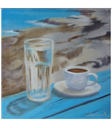 Greek morning! by Angeliki, 20x20cm, oil on streched canvas. EUR 90